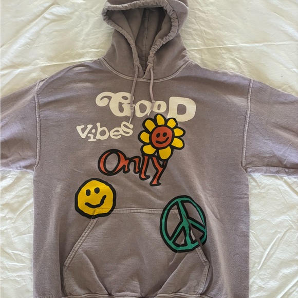 PacSun Tops - PacSun Good Vibes Only Purple Hoodie